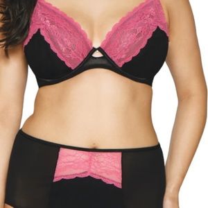 EUC Curvy Kate In Love w Lace Plunge bra, 34J/34M.